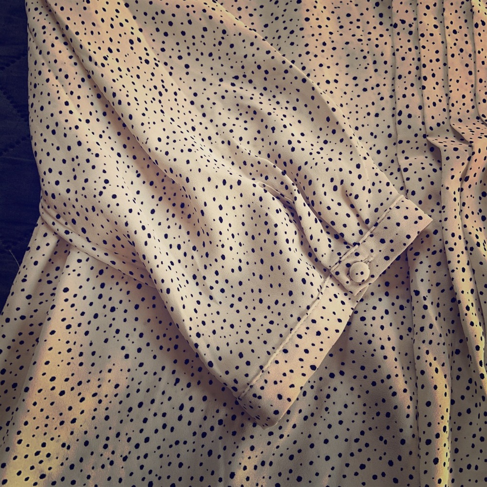 Loft blouse with ruffle accent